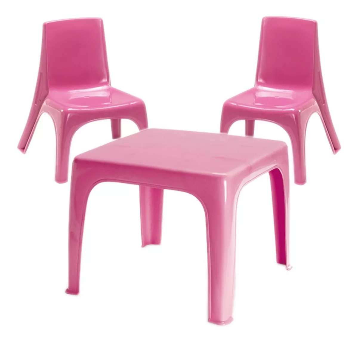 Mesinha Infantil Plástico Educativa Alfabetização 2 Cadeiras
