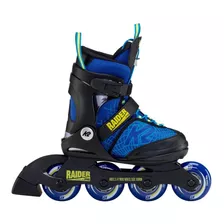 Patines Ajustables En Linea K2 Raider Pro Azul/amarillo 