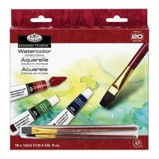 Kit 18 Tintas Aquarelas + 2 Piceis Royal E Langnickel -wat18