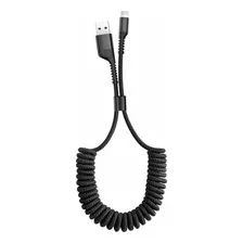 Coiled Usb Cable For Car, Retractable iPhone Charger Usb To