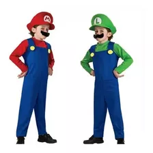 Disfraz Cosplay Super Mario Bross Y Luigi Superhéroe Niños