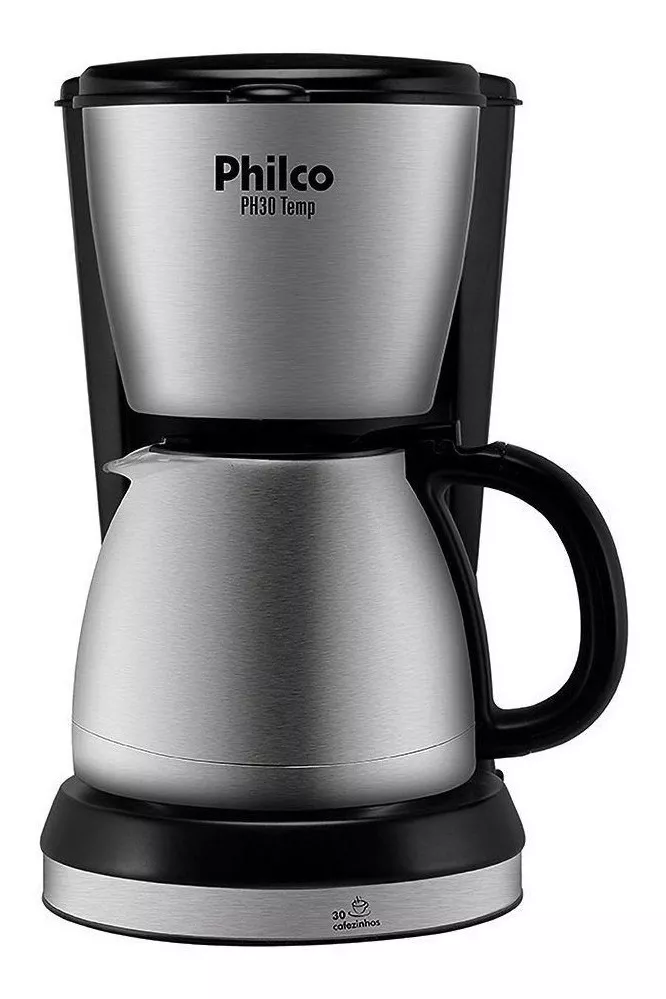 Cafeteira Philco Ph30 Temp Semi Automática Preta E Prata De Filtro 127v