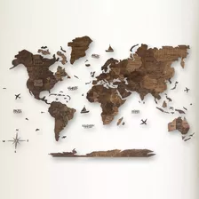  Mapa Mundial De Madera 3d Arte De Pared Nuestra Obra ...