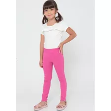 Calça Legging Infantil Desportivo Kids Básica Cintura Alta