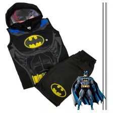 Conjunto Infantil Camiseta Regata E Shorts Batman