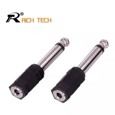 Adaptador Para Audio Plug Mono De 6.3 Mm A Jack 3.5 Mm 