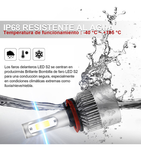 Kit Led H11 De Luces Altas Y Bajas Para Toyota Camry 2010 Foto 7