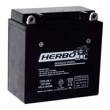 Batería Moto Herbo 12n9-4b-1 Gel Tec Agm Libre Mant.