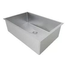 Cuba Technox Fosca Quadrada De Cozinha Simples Inox Balcão Cor Inox Escovado