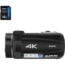 Ordro Cámara De Vídeo 4k Con Zoom Óptico, Videocámara Uhd Vl