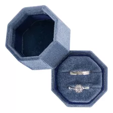 Smileshe Caja De Anillos, Cajas De Joyeria De Terciopelo Par