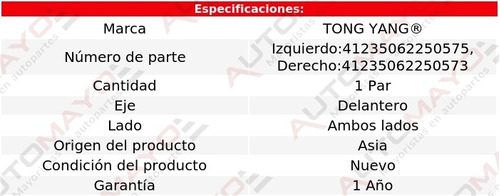 2) Salpicaderas Delanteras Tong Yang Focus Ford 2000-2004 Foto 2