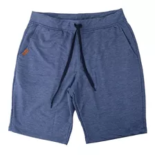 Bermuda Masculina Ogochi Moletom Mescla Azul - 07348