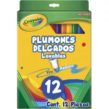 Plumones Delgados Crayola 12pz