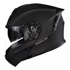 Capacete Norisk Escamoteável(robocop) Motion Preto Fosco