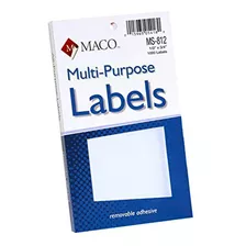 Etiqueta - Maco White Rectangular Multi-purpose Labels, 1-2 