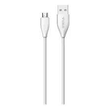 Cable Micro Usb 2a Largo 2 Metros Soul Textura Colores Soft Color Blanco