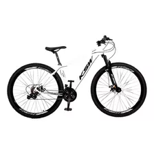 Mountain Bike Ksw Xlt Mtb R29 21 21v Freios A Disco Mecânicos Shimano Tz Shifters Cor Branca/preta