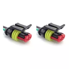 Par Tomada Plug Chicote Conector Farol Milha Vectra 97 98 99