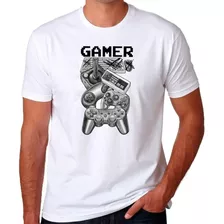 Camiseta Gamer Controle De Vídeo Game Infantil E Adulto