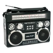 Dolphin Retrobox Radio Porttil Bluetooth Am/fm, Negro