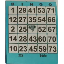 Cartela Bingo 1 Bloco Com 100 Folhas. 8x10cm