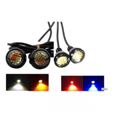 Ojo De Aguila Led Jetta Audi Bmw Faro Doble Color 12 Led 4pz