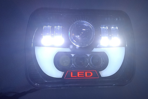 Faros Led Rojo Lupa Alta Intensidad Ford Bronco Y Ranger  Foto 4