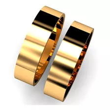 Alianças De Ouro 18k 750 Casamento Noivado Reta 3 Gramas 4mm