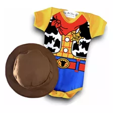 Body Personagem Temático Bebê - Cowboy Com Chapéu Cod26