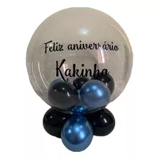 Bubble Com Nome Personalizado Kit Balão Para Aniversario