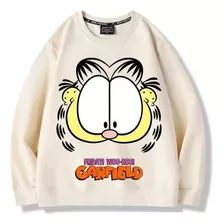 Sudadera Moderna Con Estampado Digital Garfield Cat Smiling