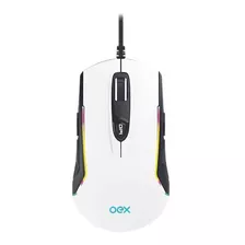 Mouse Gamer Ambidestro Artic 8 Botoes Oex Game Ms316 Branco
