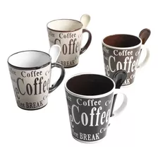 Sr. Juego De Taza Y Cuchara De Café Bareggio, Café Americano