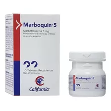 Marboquin 5 Mg (marbofloxacina) X 10 Tabs