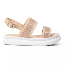 Sandalias Nena Diuff Lola Plataforma Baja Brillo Ecocuero