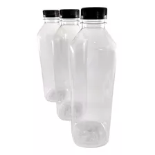 10 Garrafa 1 Litro Pet Plástica Lacre Transparente Lisa