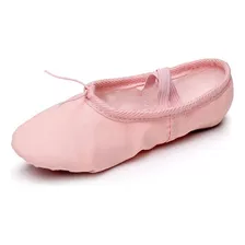 Zapatillas Media Punta Lona Y Gamuza Ballet Niña Vario Color