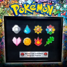 Medallas Pokémon Región Kanto Hama Beads