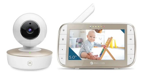 Babá Eletrônica Vm50g Monitor 5.0 Panorâmica E Zoom Motorola 127v Branco