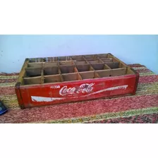 Buen Antiguo Cajón De Coca Cola Para 24 Botellas Chicas