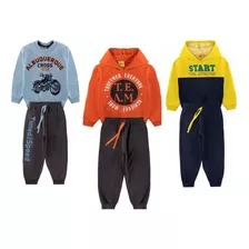 Kit Infantil 4 Peças Moletom Inverno Masculino Barato Frio 