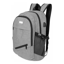 Mochila Porta Laptop Poliester Salida Usb Slavon