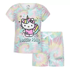 Hello Kitty Conjunto De Camisa Y Pantalones Cortos De Manga