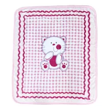 Cobertor Raschel Para Bebê Manta Infantil Macia Gatinha Rosa