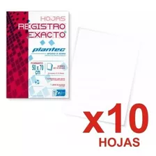 Papel Registro Exacto 210gr 50x70 Plantec Pack X10hojas Color Blanco