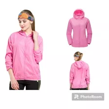 Chaqueta Rompevientos Mujer Impermeable Rosa - Deportes