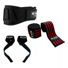 Straps Agarradera + Cinto + Rodilleras Gym Gimnasio Power Pr