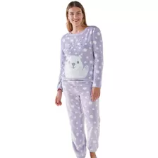 Pijama Abrigo Mujer Manga Larga Sherpa Promesse Pr10072
