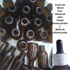 50 Frascos De Vidro Âmbar 100 Ml Completo